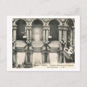 Opera House, Paris, France Vintage Postcard