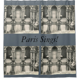 Opera House, Paris, France Vintage Shower Curtain