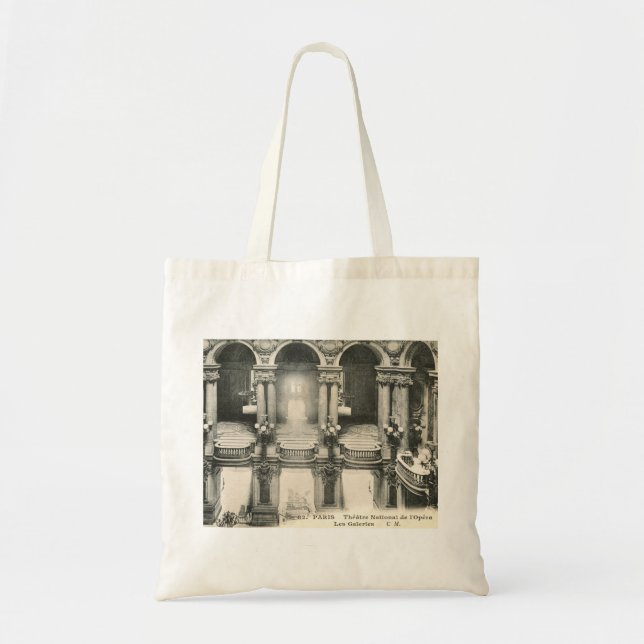 Opera House, Paris, France Vintage Tote Bag (Front)