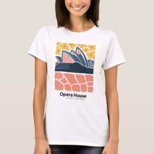 Opera House Sydney Australia travel floral Art T-Shirt