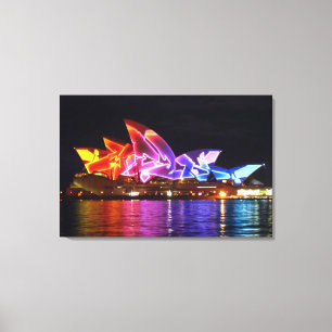 opera house sydney electric canvas print