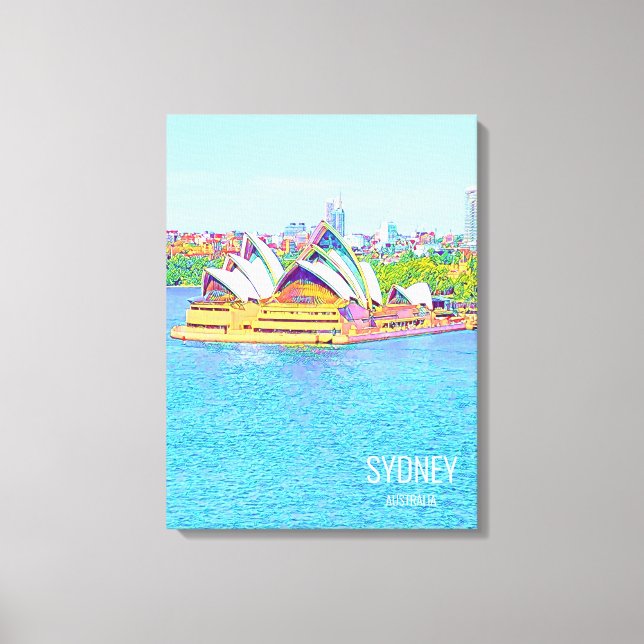 Opera House Sydney Harbour water view Canvas Print (Front)