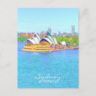 Opera House Sydney Harbour water view Postcard