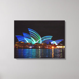 opera house sydney striped canvas print