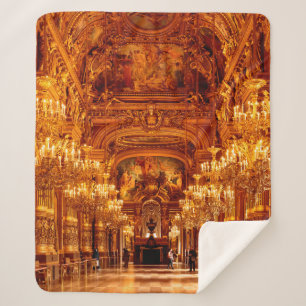 Opera National de Paris Garnier in France Sherpa Blanket