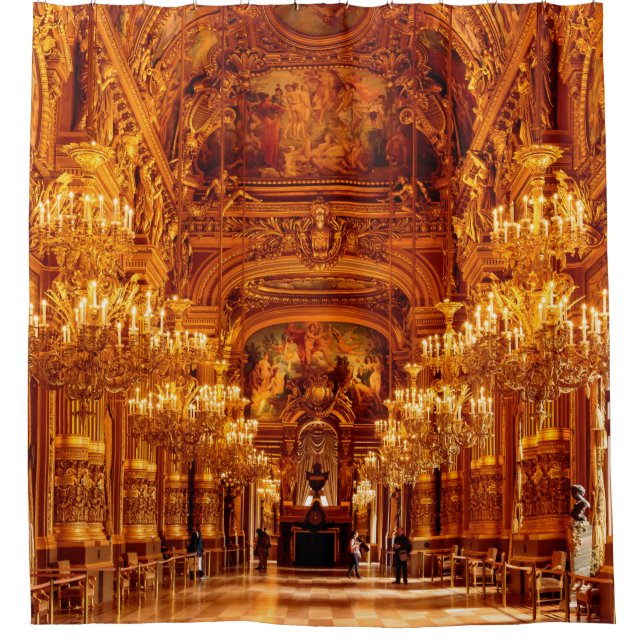 Opera National de Paris Garnier in France Shower Curtain (Front)