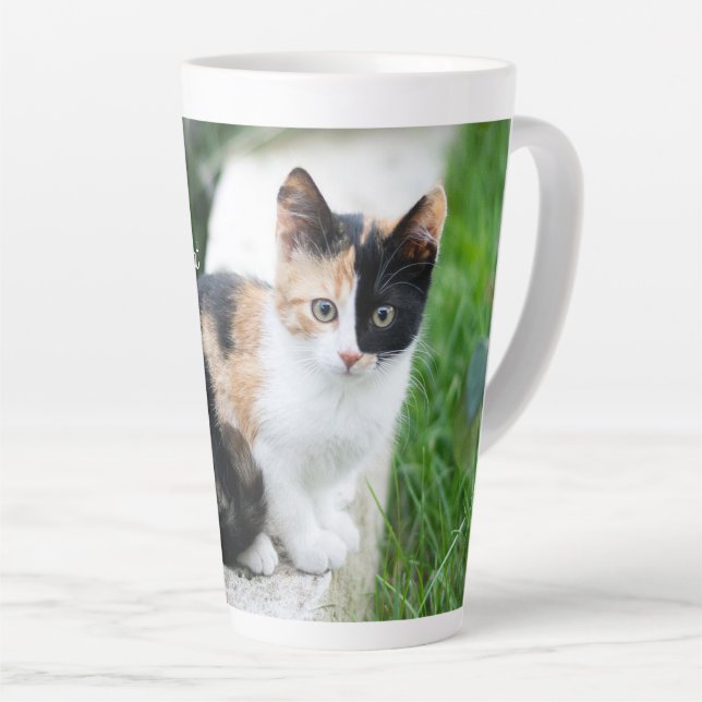 Opera Phantom Cat Latte Mug (Right Angle)