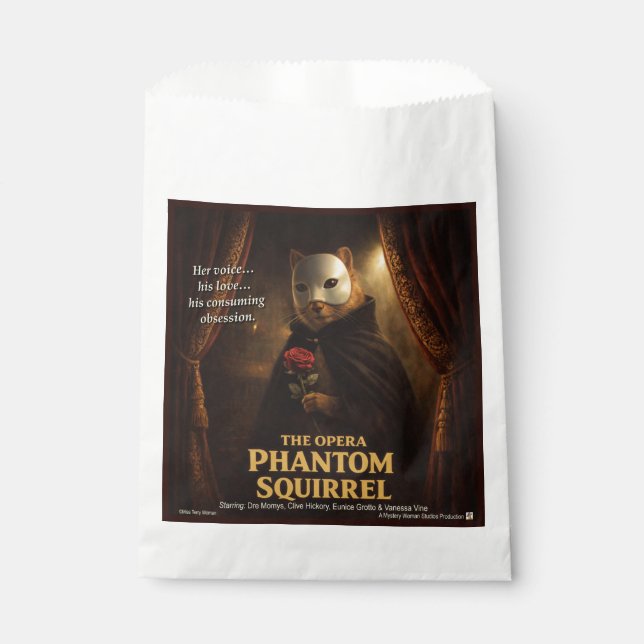 Opera Phantom Squirrel Parody Favour Bags (Front)
