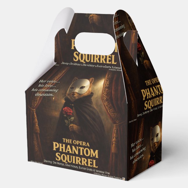 Opera Phantom Squirrel Parody Favour Box (Back)
