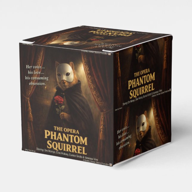 Opera Phantom Squirrel Parody Favour Box (Front Side)