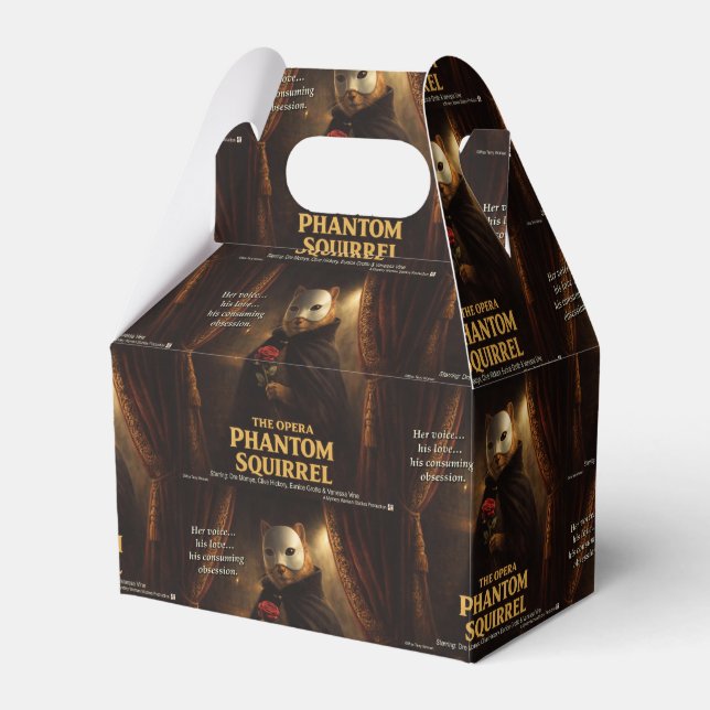 Opera Phantom Squirrel Parody Favour Box (Front Side)