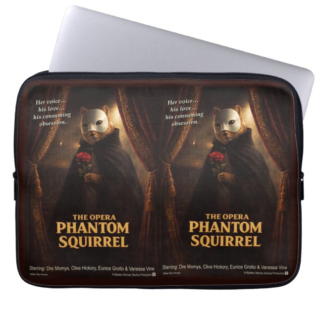 Opera Phantom Squirrel Parody Laptop Sleeve (Front)