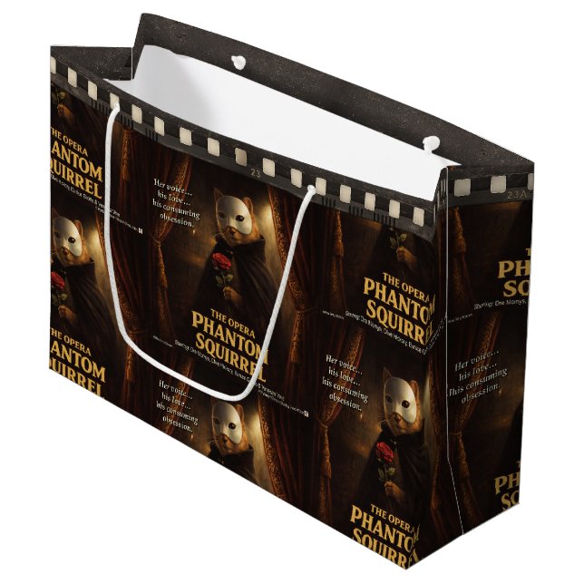 Opera Phantom Squirrel Parody Large Gift Bag (Front Angled)