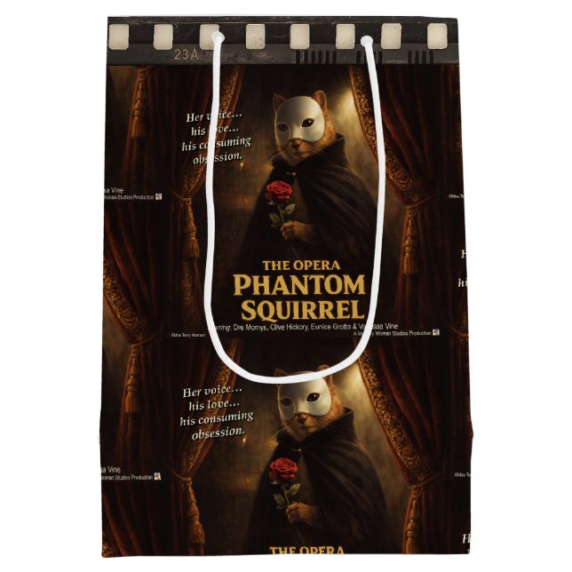 Opera Phantom Squirrel Parody Medium Gift Bag (Back)