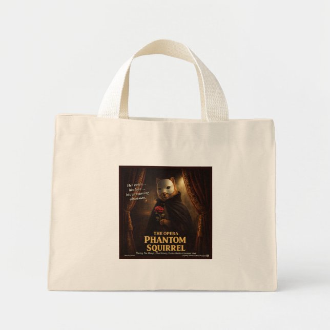 Opera Phantom Squirrel Parody Mini Tote Bag (Front)