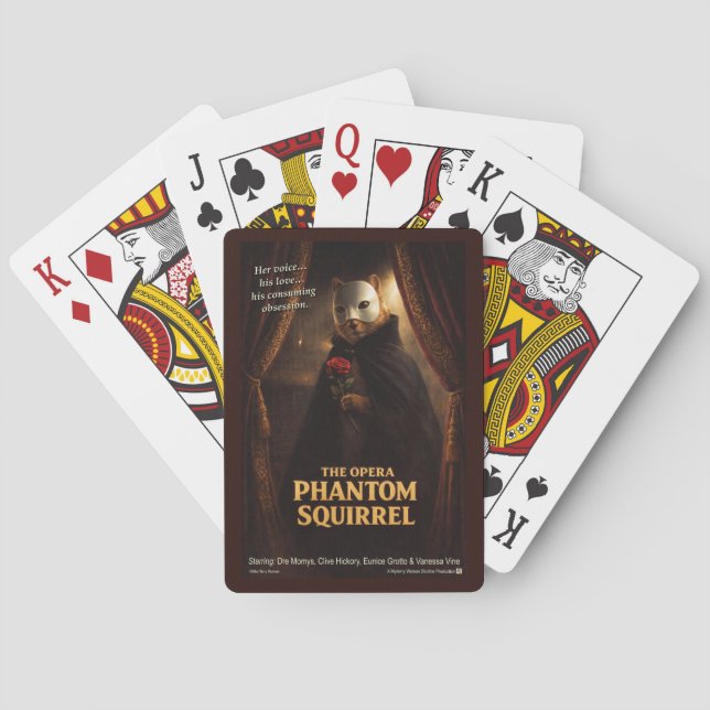 Opera Phantom Squirrel Parody Playing Cards (Back)