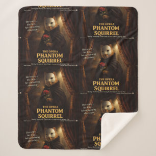 Opera Phantom Squirrel Parody Sherpa Blanket