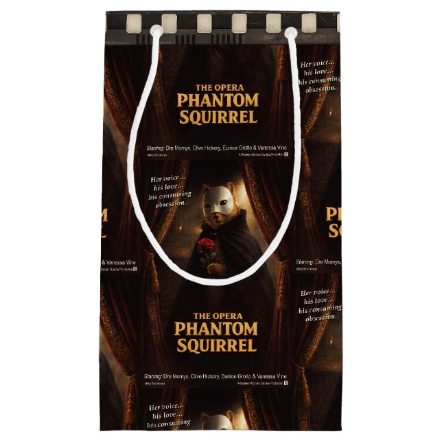 Opera Phantom Squirrel Parody Small Gift Bag (Front)