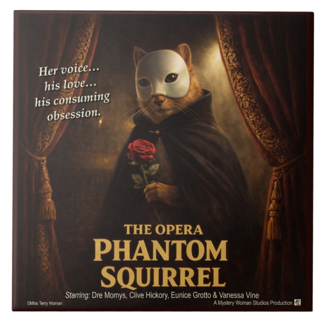Opera Phantom Squirrel Parody Tile (Front)