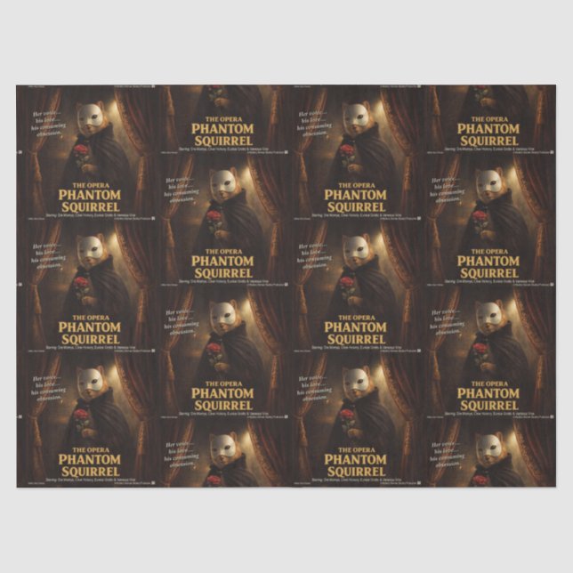 Opera Phantom Squirrel Parody Tissue Paper (Front)