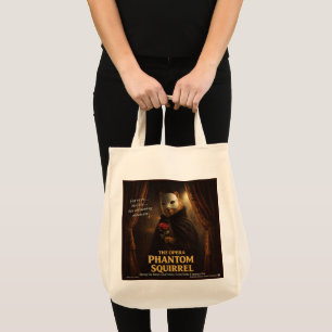 Opera Phantom Squirrel Parody Tote Bag