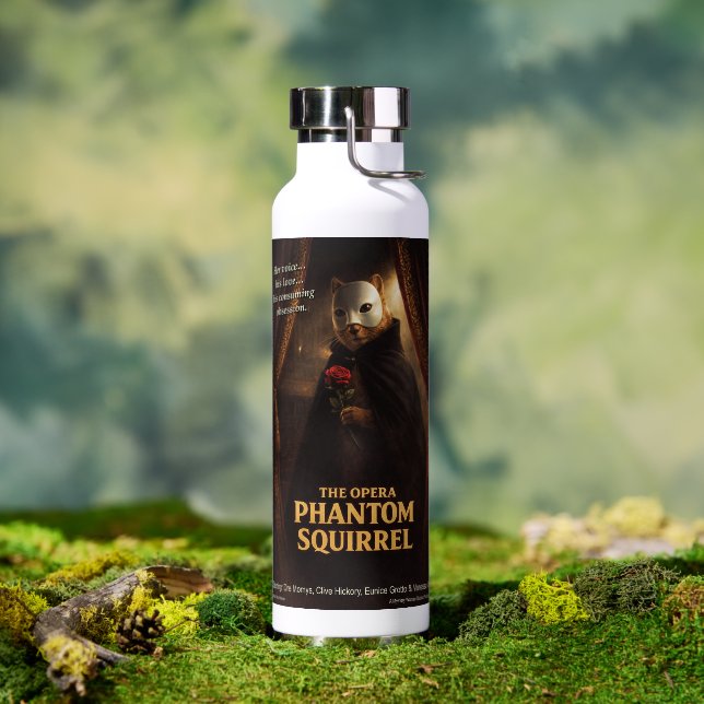 Opera Phantom Squirrel Parody Water Bottle (Outdoor (Rotated))