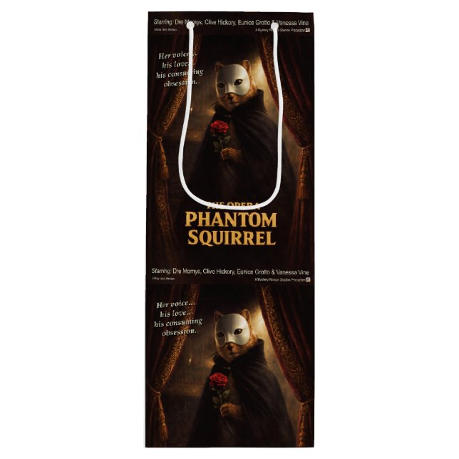 Opera Phantom Squirrel Parody Wine Gift Bag (Front)