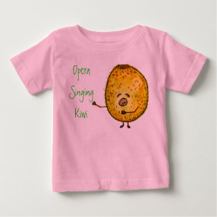 Opera Singing Kiwi, La La La Tee, Pink Baby T-Shirt
