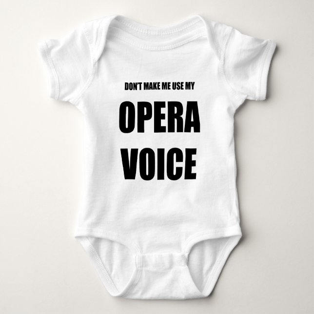 Opera Voice Baby Bodysuit (Front)