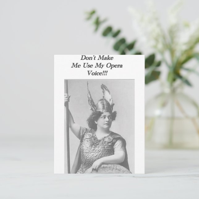 Opera Voice Postcard (Standing Front)
