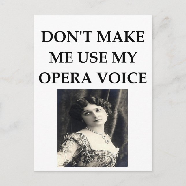 opera voice postcard (Front)