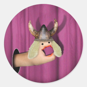 Operatic Hand in the Spotlight Classic Round Sticker