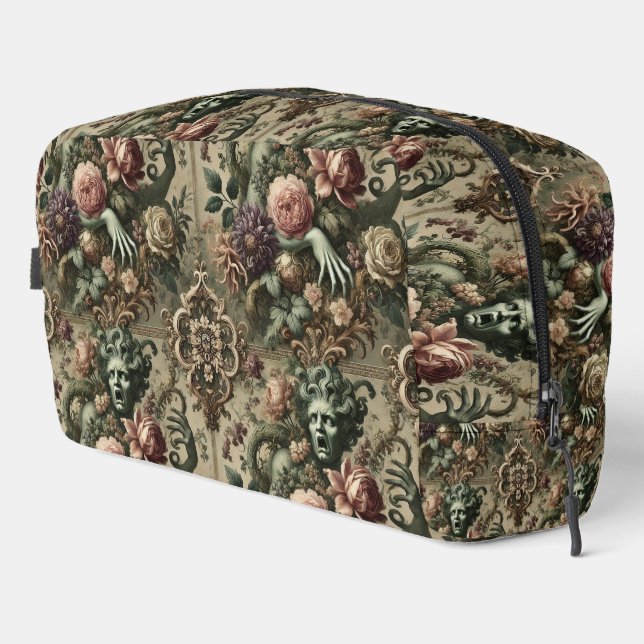 Operatic Opulence – Gothic Floral Baroque  Dopp Kit (Right Corner)