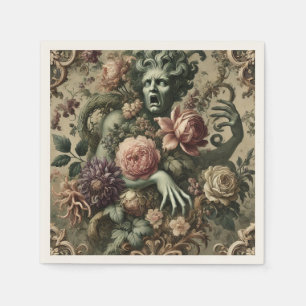 Operatic Opulence – Gothic Floral Baroque Napkin