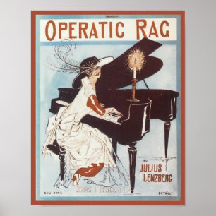 Operatic Rag Vintage Songbook Cover Poster