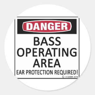 Operating Area Bass Classic Round Sticker