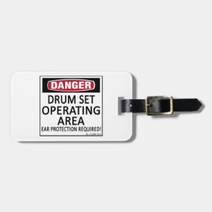Operating Area Drum Set Luggage Tag
