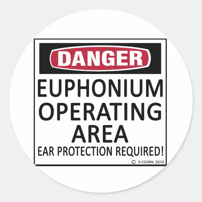 Operating Area Euphonium Classic Round Sticker (Front)