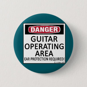 Operating Area Guitar 6 Cm Round Badge