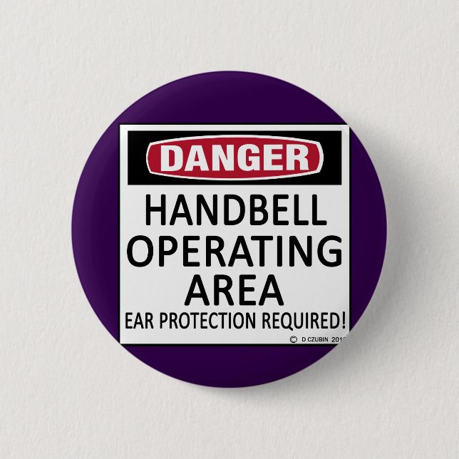 Operating Area Handbell 6 Cm Round Badge (Front)