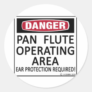 Operating Area Pan Flute Classic Round Sticker
