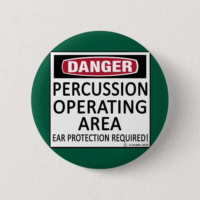 Operating Area Percussion 6 Cm Round Badge (Front)