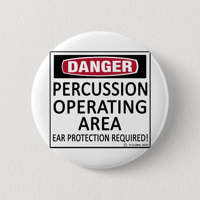 Operating Area Percussion 6 Cm Round Badge (Front)