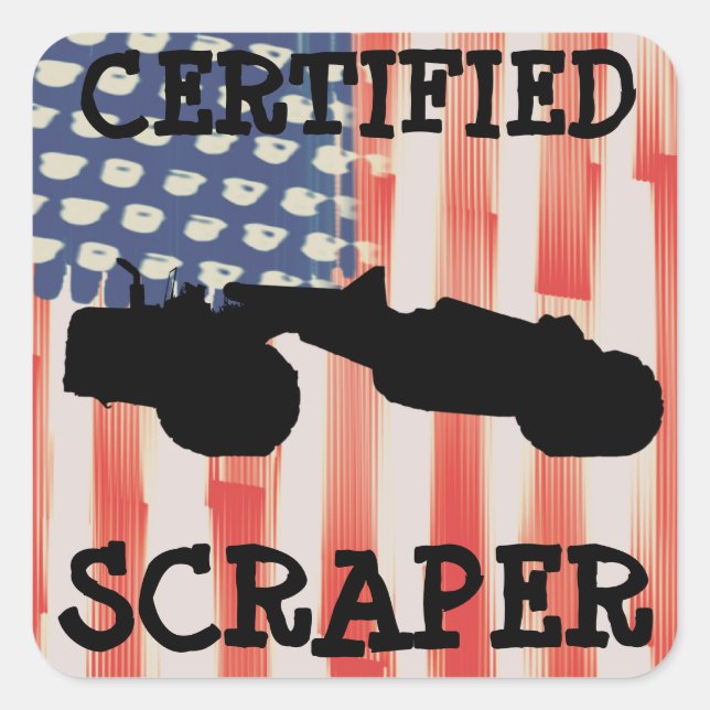 Operating Engineer Certified Scraper Hand Sticker (Front)