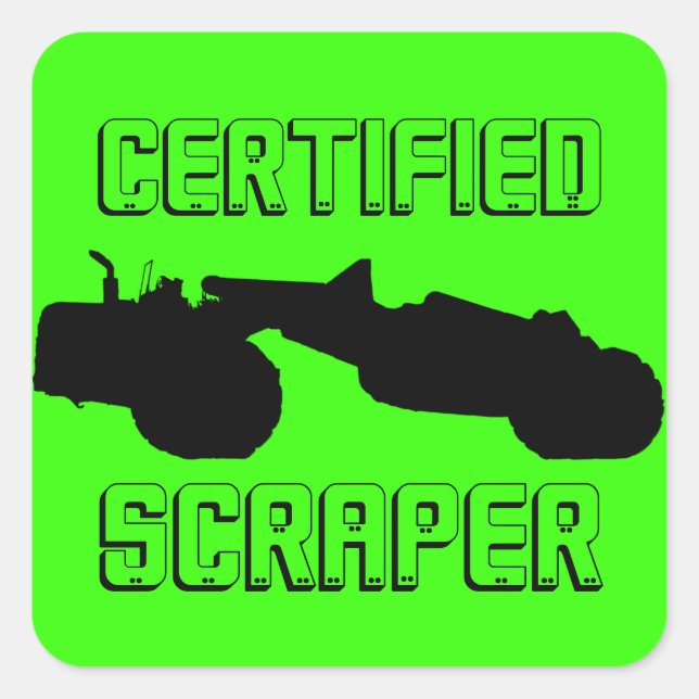 Operating Engineer Certified Scraper Hand Sticker (Front)