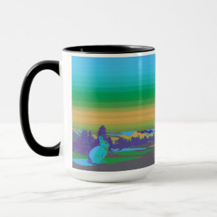 OPERATING ENGINEER CRANE OPERATOR ICE FISHING ART MUG