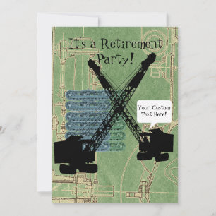Operating Engineer Crane Operator Retirement Party Invitation