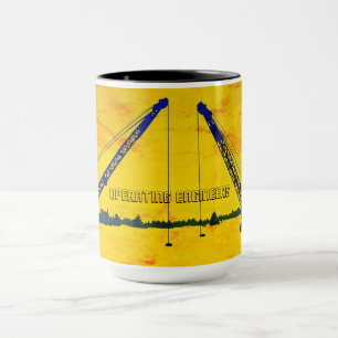 OPERATING ENGINEER ICE FISHING CRANE OPERATOR ART MUG
