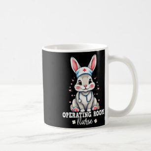 Operating Room Nurse Bunny With Stethoscope Easter Coffee Mug