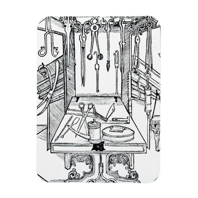 Operating table and surgical instruments, from 'Da Magnet (Vertical)